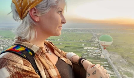 Hot air balloon over Egypt