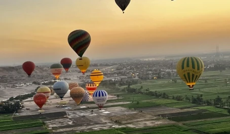 Hot air balloon ride over Egypt