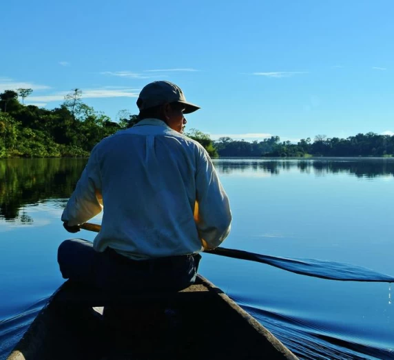 Canoeing on the Amazon