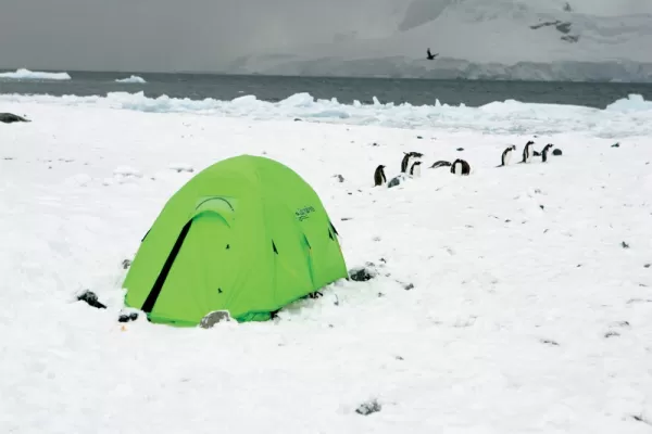 Camping in the antarctic