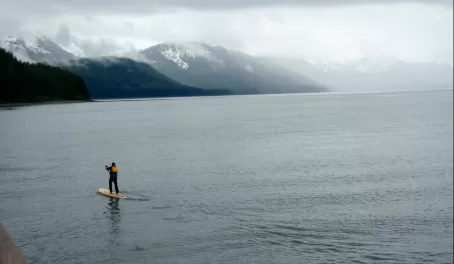 Paddle boarding in Alaska