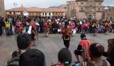 Sunday at the Cathedral in Plaza de Armas Cusco.