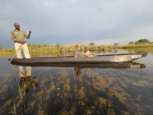 Mokoro cruising in the Okavango Delta
