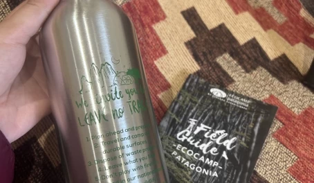 Water Bottle and Torres del Paine Field Guide from EcoCamp