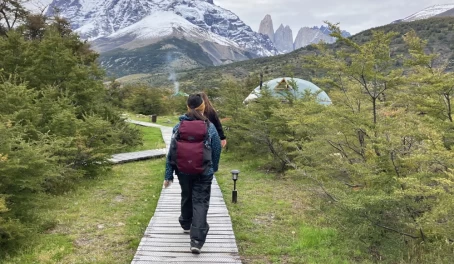 EcoCamp Patagonia with the Towers in View