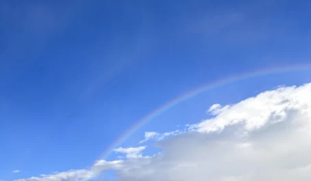 Rainbow at Pehoe Lake