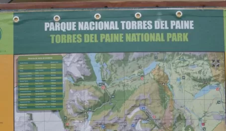 A map of Torres del Paine