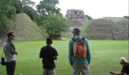 Miguel explaining the importance of Xunantunich Ruins