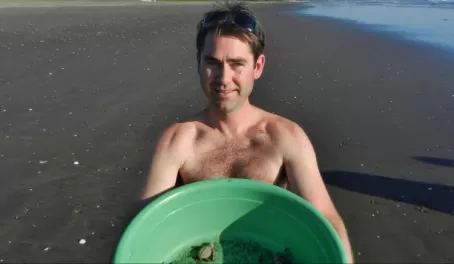 Ian on the beach