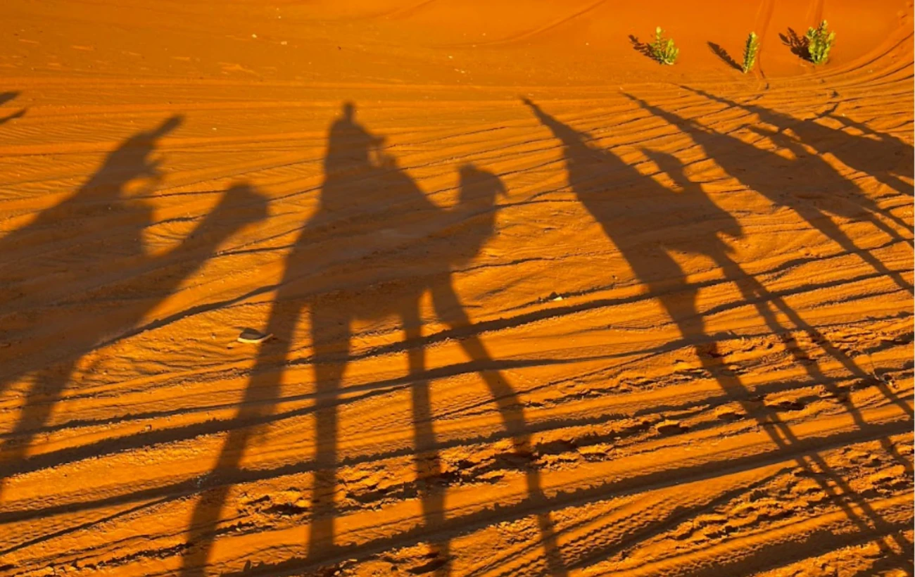 Waru and John exploring Morocco: Sahara Desert