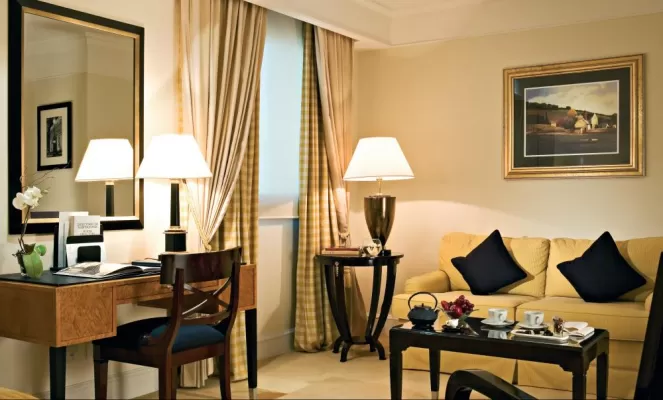 Cosy up in one of Sofitel Hotel's deluxe rooms