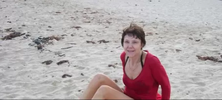 Barb on the beach