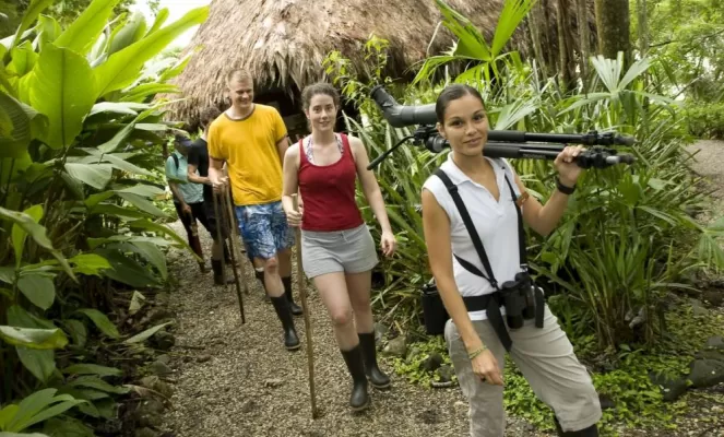 Guests of Lapa Rios Ecolodge on an expedition hike