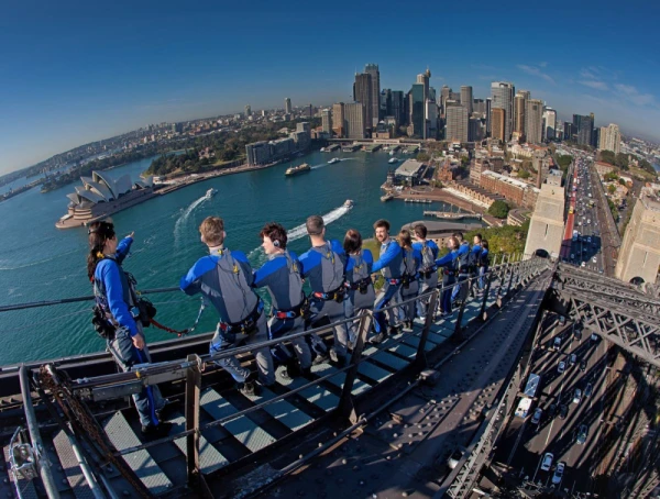 Climbing on the top of the Sydney Harbour Bridge
