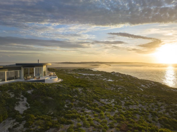 Sunrise at the Southern Ocean Lodge in Kangaroo Island
