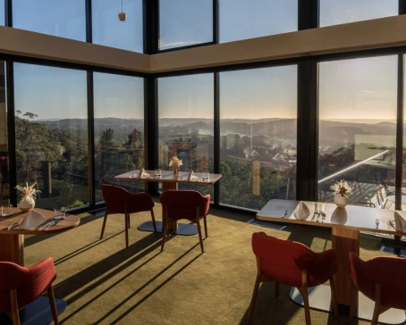 View from Sequoia Lodge's lounge over the Piccadilly Valley.