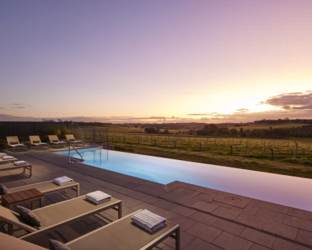 Lounge on the pool with a view at The Louise, Barossa Valley