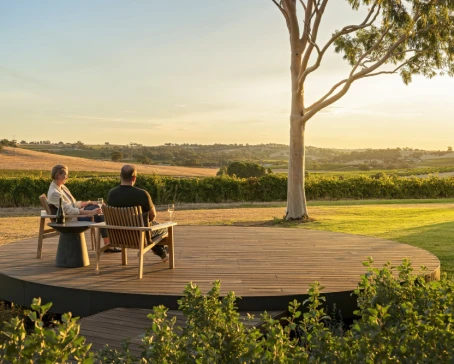 The Louise' s Lodge Terrace at sunset in Barossa Valley