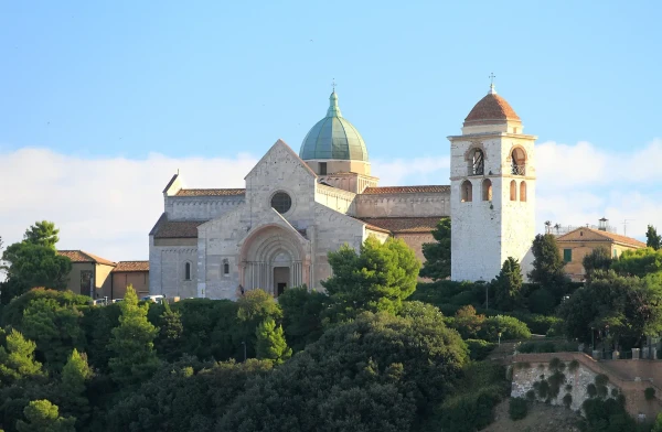 The Ancona Cathedral, a historic Roman Catholic church located in Ancona, Italy