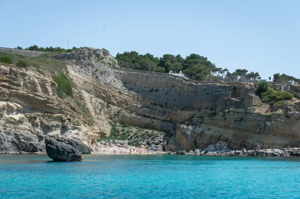 The rocky Salento coast near Santa Cesarea Terme and Otranto in Apulia, Italy