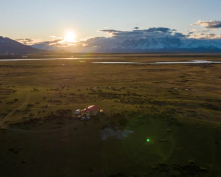 Bird's eye view of Estancia San Luis in Patagonia