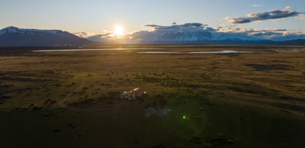 Bird's eye view of Estancia San Luis in Patagonia