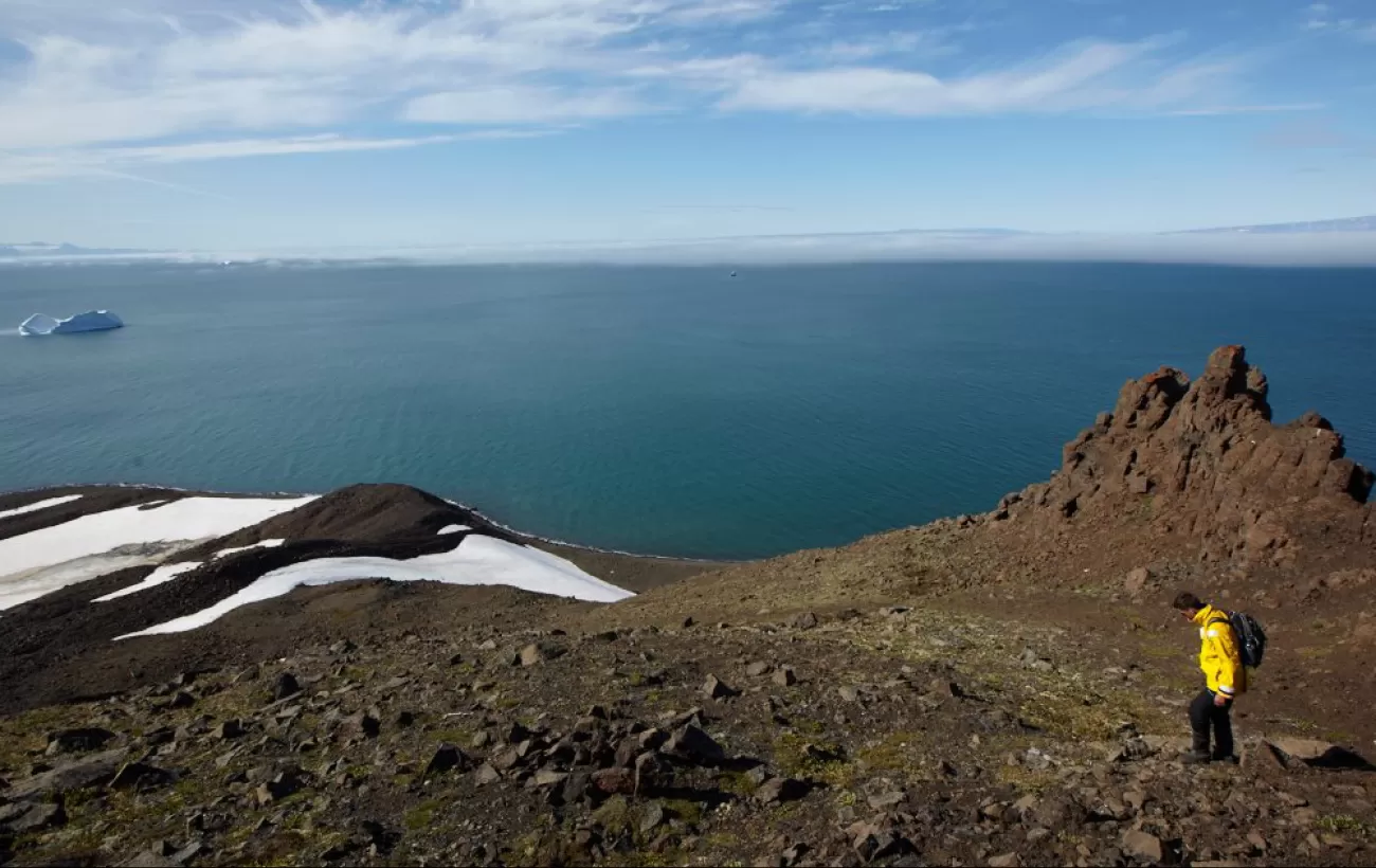 Hike along the rugged Arctic hills.