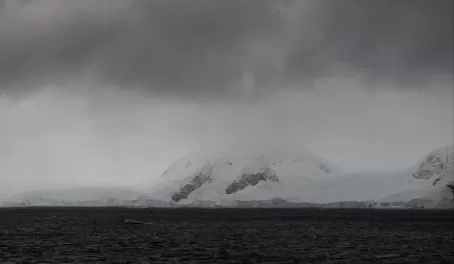 The most beautiful gray skies I have ever seen in Wilhelmina Bay