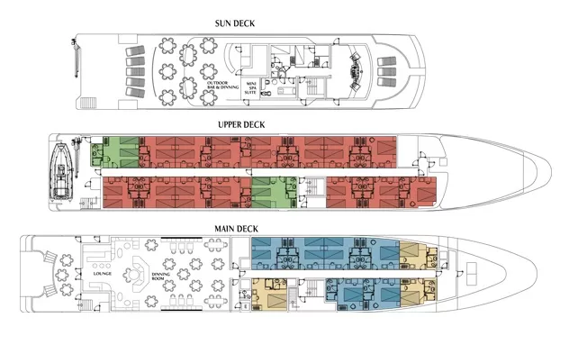 Deck plans of the Harmony V