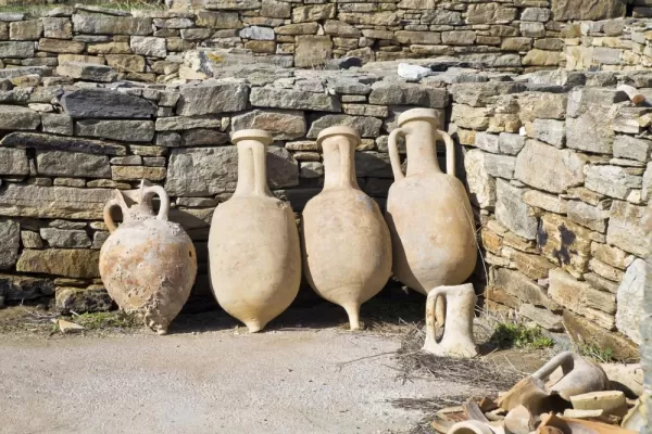 Pottery found during excavations on Delos