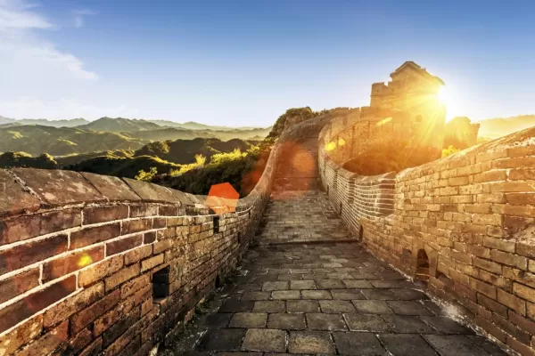 Great Wall of China in the sunshine