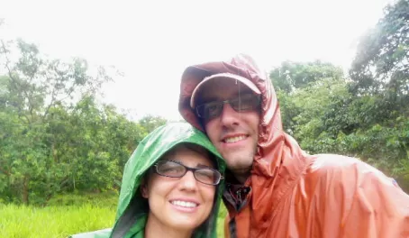 enjoying ourselves in the rain