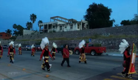 Parade on the malecon in La Paz