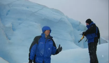 Safety talk on Perito Moreno Glacier