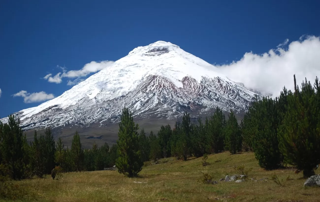 Cotopaxi Volcano with snow
