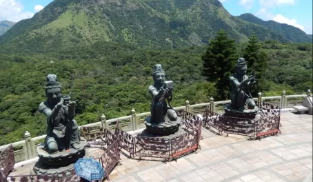 Statues at base of Giant Buddha, Hong Kong