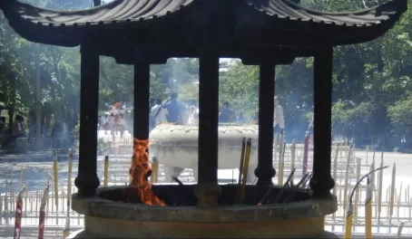 Incense burning at Po Lin Monastery, Hong Kong
