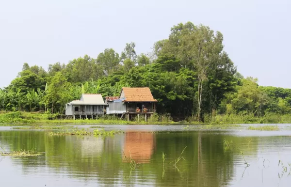 Typical countryside house in Vietnam