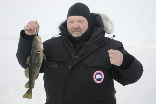 Ice fishing in the Arctic