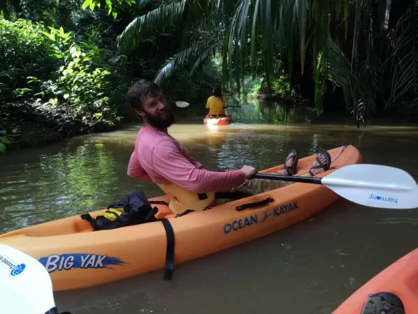 Kayaking through the jungle