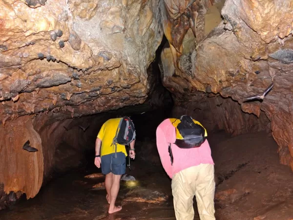 Our guide leads us deeper into the bat cave