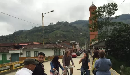 Biking around a Colombia mountain town