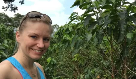 Exploring a coffee farm in Colombia