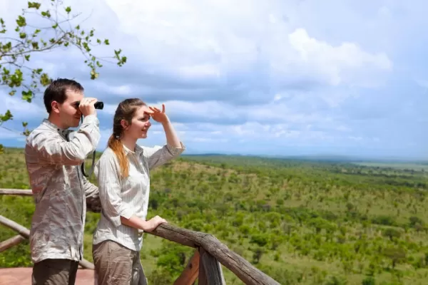 Taking in the view on a safari vacation