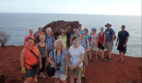 Our group exploring the island