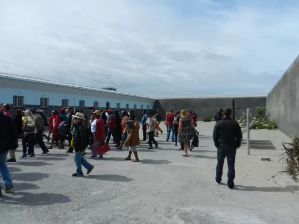 Courtyard for political leaders at Robben Island